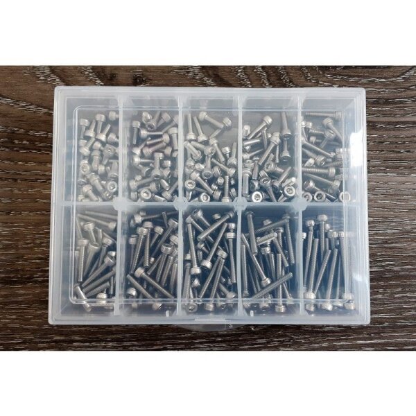 Edelstahl M3 Zylinderkopf Schrauben Set 350Stk.