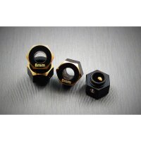 Messing Hex Adapter 8mm schwarz