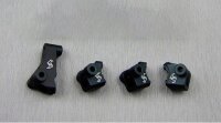 Aluminium Dämpfer/Aufhängungshalter unten schwarz