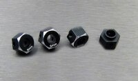 Aluminium Hex Adapter 8mm schwarz