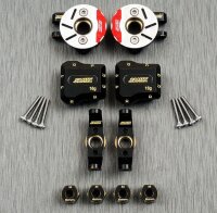 Messing Radträger, Lenkhebel,  Bremse kpl & Diff-Cover Set