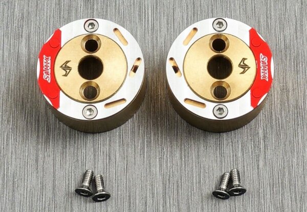 Brems-Adapter Messing gold hi. Set, Bremsscheibe mit Sattel