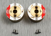 Brems-Adapter Messing gold hi. Set, Bremsscheibe mit Sattel