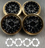 Alu & Messing Beadlock Felgen Set mit Offset (4)