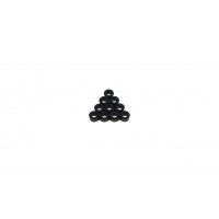Aluminium Beilagscheibe 3x2.5mm schwarz (10 Stk.)