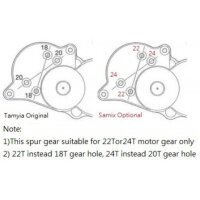Schmales Zahnrad für 22T & 24T Motorritzel