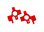 Lenkhebel 6061-T6 Alu l/r rot