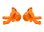 Lenkhebel l/r 6061-T6 Alu orange