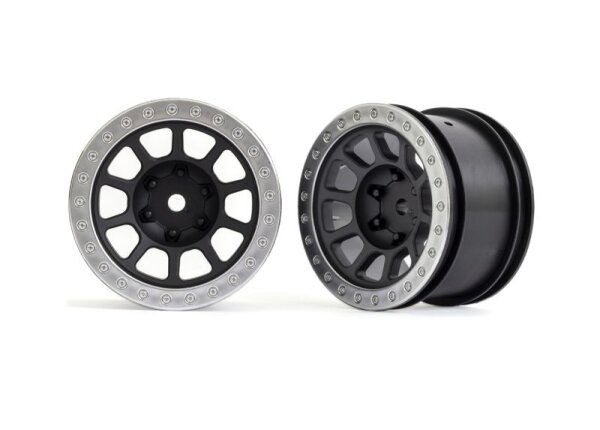 Felgen 2.2 schwarz/satin-chrom Beadlock hinten