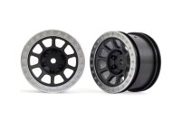 Felgen 2.2 schwarz/satin-chrom Beadlock hinten