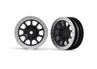 Felgen 2.2 schwarz/satin-chrom Beadlock vorne