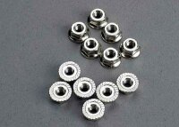 Stoppmutter mit Flansch silber 3mm (12)