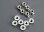 Stoppmutter mit Flansch silber 3mm (12)