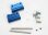 Querlenkerhalter Aluminium blau hinten +/-1° (2)