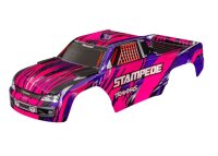 Karosserie Stampede & VXL pink clipless mit Aufkleber