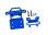 Bumperhalter vorn blau