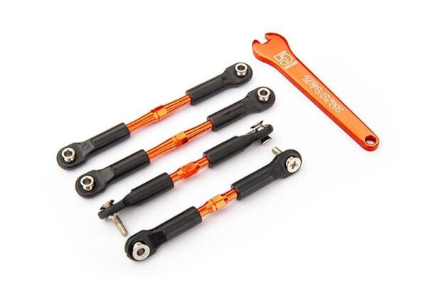 L/R Gewindestangen Set Alu orange v69 & h82mm