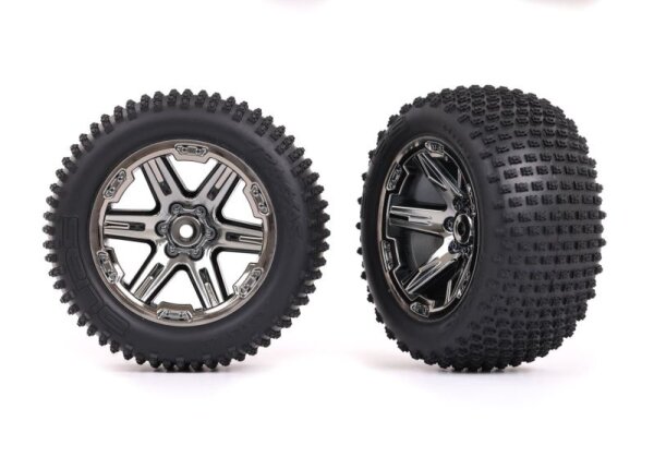 Alias Reifen auf RXT 2.8 Felgen schwarz-chrom hinten (2)