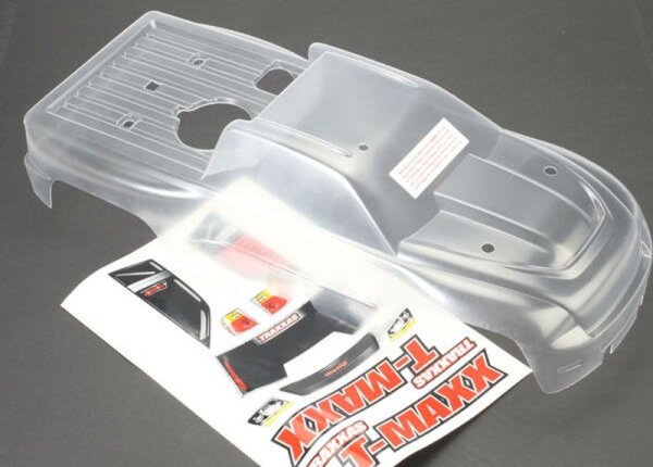 Karosserie T-Maxx klar mit Aufkleber (langer Radstand)