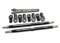 L/R Gewindestangen 7075-T6 Aluminium schwarz 128mm (2)