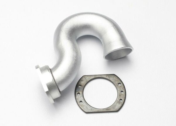 Krümmer Rohr Aluminium silber