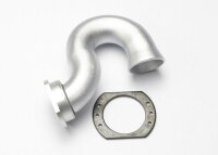 Krümmer Rohr Aluminium silber