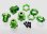 Radmitnehmer & Muttern 6061-T6 Aluminium grün 17mm (4)