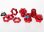 Radmitnehmer & Muttern 6061-T6 Aluminium rot 17mm (4)