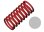 GTR Dämpfer-Feder rot vorne 120mm (4.9 rate silber) (2)