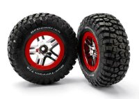 BFGoodrich T/A KM2 S1 Reifen auf Felgen satin/rot vorne (2)