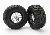 Kumho Reifen auf Felgen satin-chrom/schwarz vorne (2)