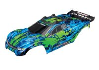 Karosserie Rustler 4x4 VXL grün mit Aufkleber & Karo-Halter