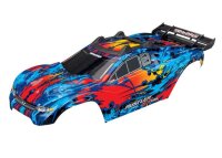 Karosserie Rustler 4x4 VXL rot mit Aufkleber & Karo-Halter