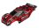 Karosserie Rustler 4x4 rot mit Aufkleber & Karo-Halter