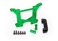 Dämpferbrücke 7075-T6 Aluminium hinten grün