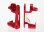 C-Hubs 6061-T6 Aluminium rot vorne l&r
