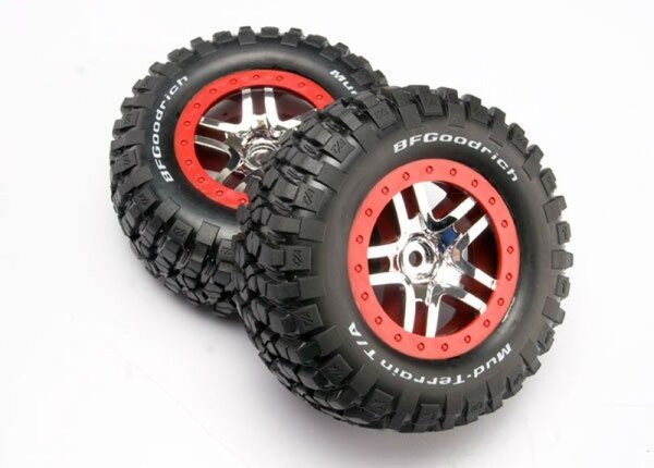 BFGoodrich Reifen auf SCT 2.2/3.0 Felgen chrom/rot (2)