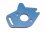 Motorplatte Aluminium blau