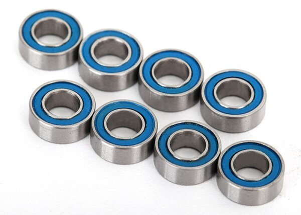 Kugellager 4x8x3mm mit Gummidichtung blau (8)