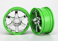 SLVR Volk Racing TE37 1.9 Felgen chrom/grün 12mm (2)