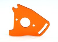 Motorplatte Aluminium orange