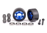 Komplettrad für Wheelie bar 6061-T6 Alu blau (2)