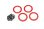 Beadlock-Ring 2.2 Aluminium rot mit Schrauben (4)