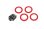 Beadlock-Ring 1.9 Aluminium rot mit Schrauben (4)