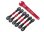 L/R Vorspur- und Sturzstangen Set Alu rot (6)