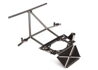 Rohrrahmen-Chassis Mittelteil vorne satin schwarz-chrom