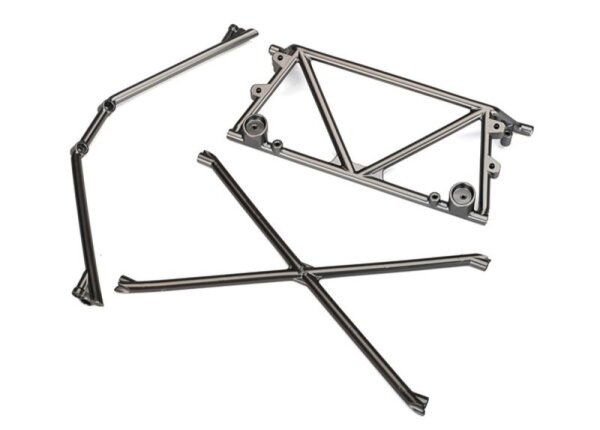 Rohrrahmen-Chassis Käfig-Support oben satin schwarz-chrom
