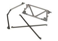 Rohrrahmen-Chassis Käfig-Support oben satin schwarz-chrom