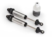 GTR Dämpfer Aluminium silber 134mm vorne mit Gewinde (2)