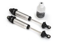 GTR Dämpfer Aluminium silber 139mm hinten mit Gewinde (2)